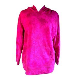 Wonder Nation L Tie-Dye Pink Hoodie Sweatshirt Cotton/Polyester Blend